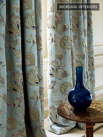How can we place Embroidered Floral Cotton Curtains