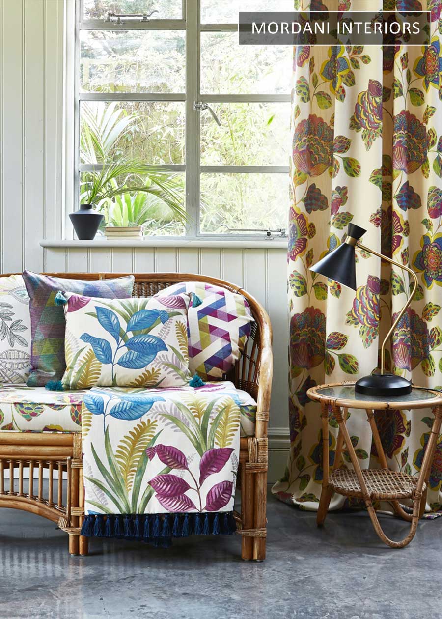 Country Style Vibrant Floral Cotton Curtains