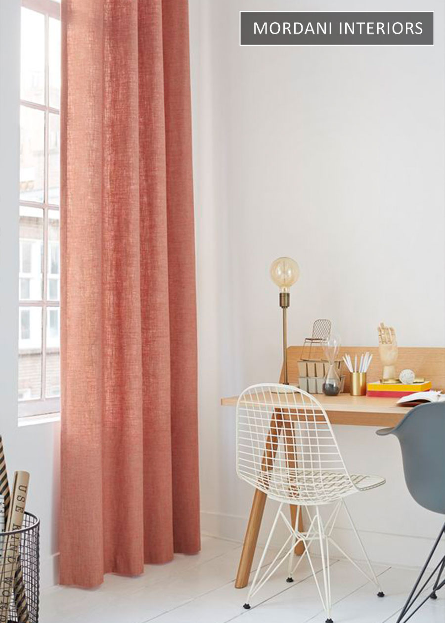 GM Terracotta Linen Window Curtains