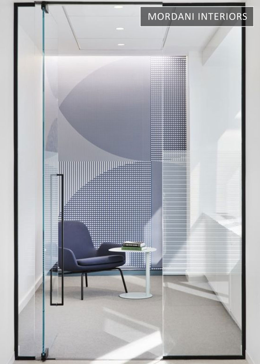 Horizonal Pinstriped Window Glass Film