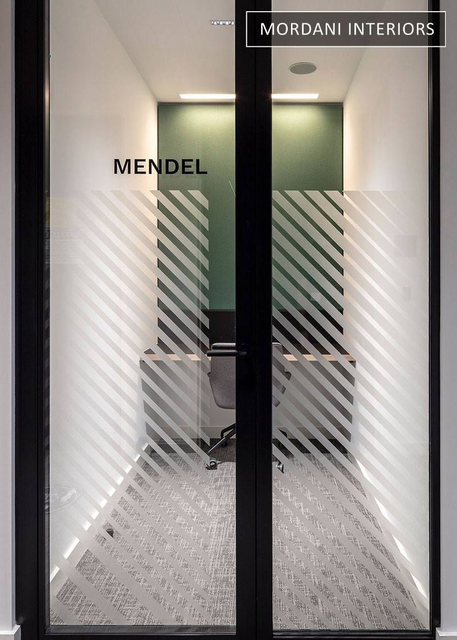 Horizontal Stripped Door Glass Film