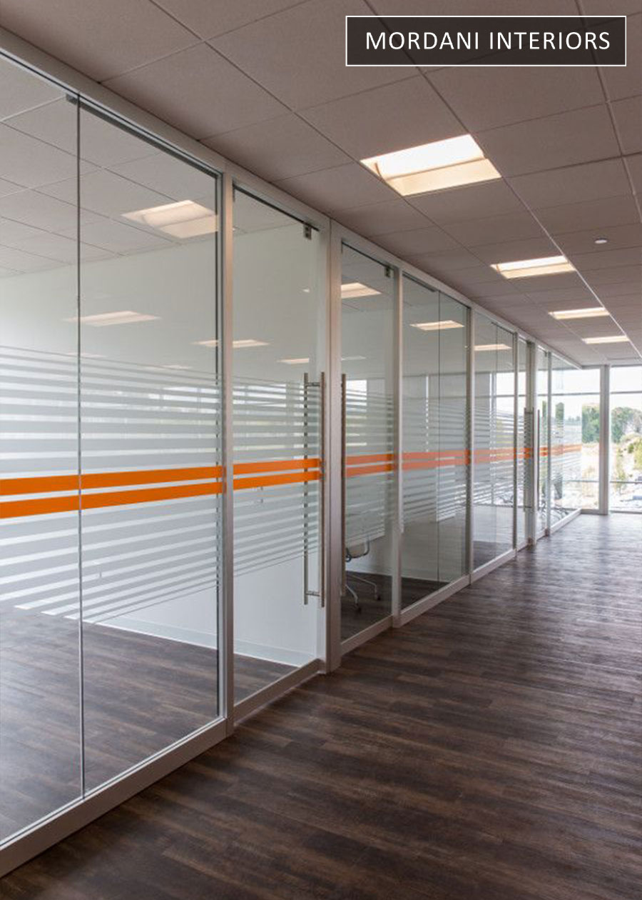 Multi Color Stripe Glass Door Film