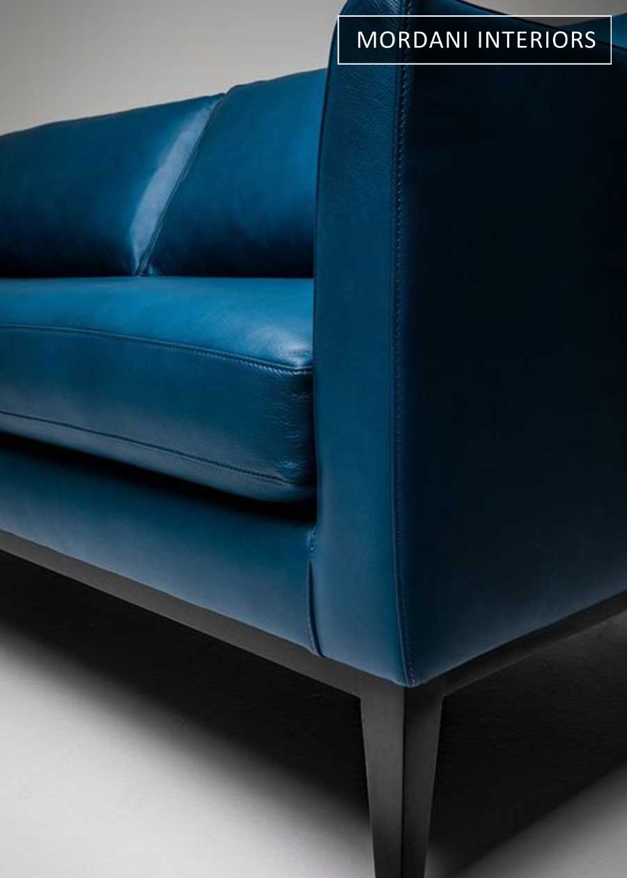 Berry Blue Genuine Italian Leather Upholstery