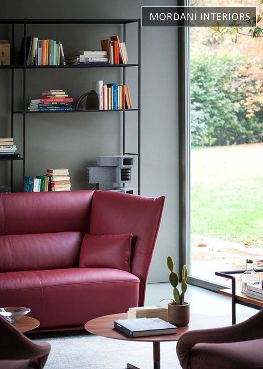 Lipstick Red-Genuine Italian Leather Upholstery