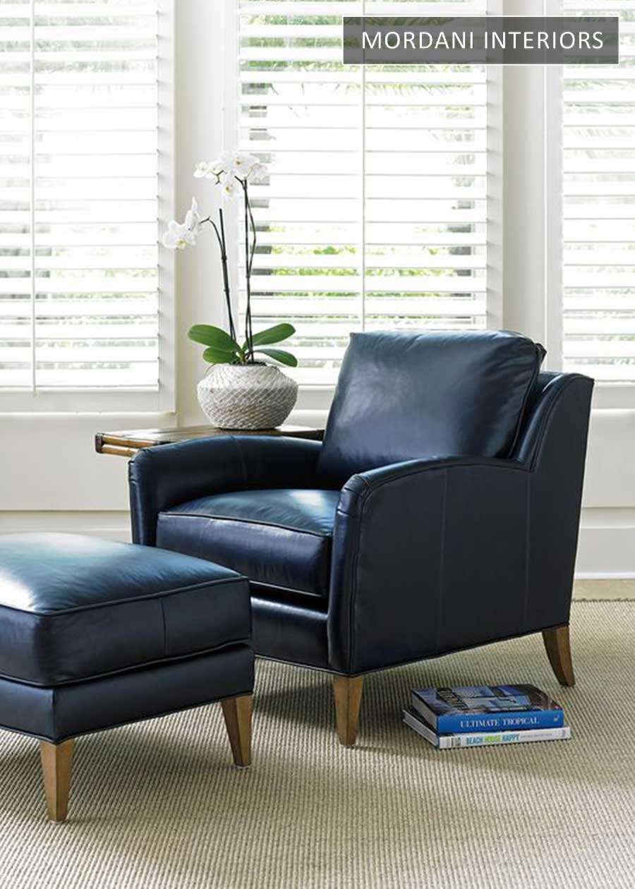 Midnight Blue Genuine Italian Leather Upholstery