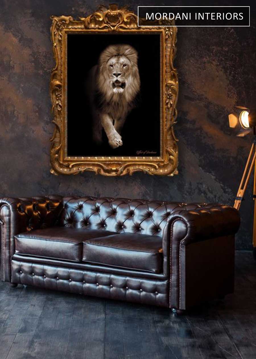 Vintage Gloss Brown Genuine Italian Leather Upholstery