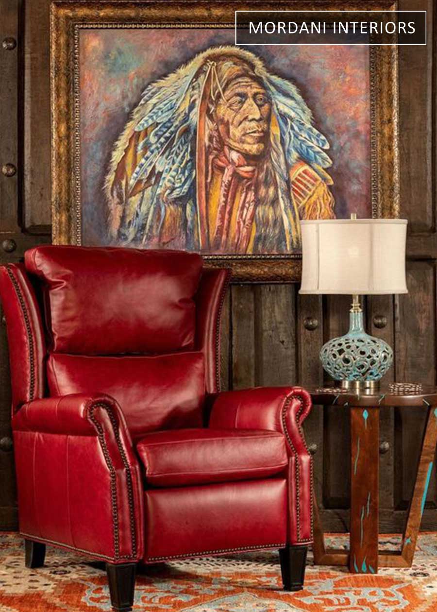 Vintage Red Genuine Italian Leather Upholstery