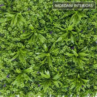 Green Leaves Purple Flower Tile MIGW-0067-OD 