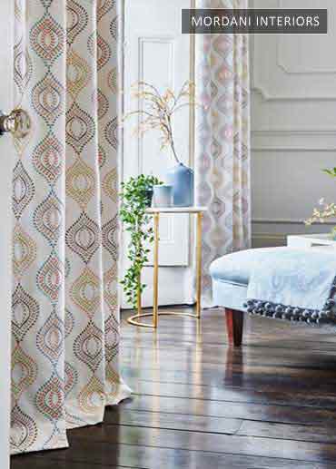 Embroidered Vibrant Motifs Cotton Curtains