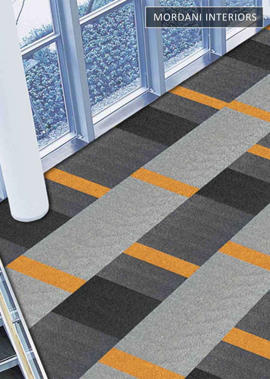  Black & Grey Yellow  Magical Heritage Carpet Tiles  