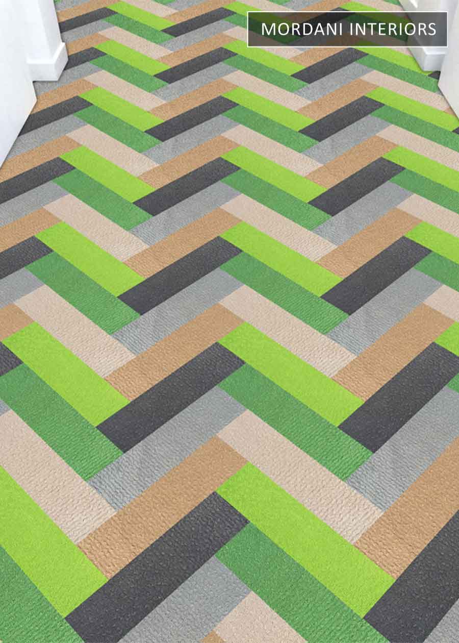 Grey & Green Magical Heritage Carpet Tiles