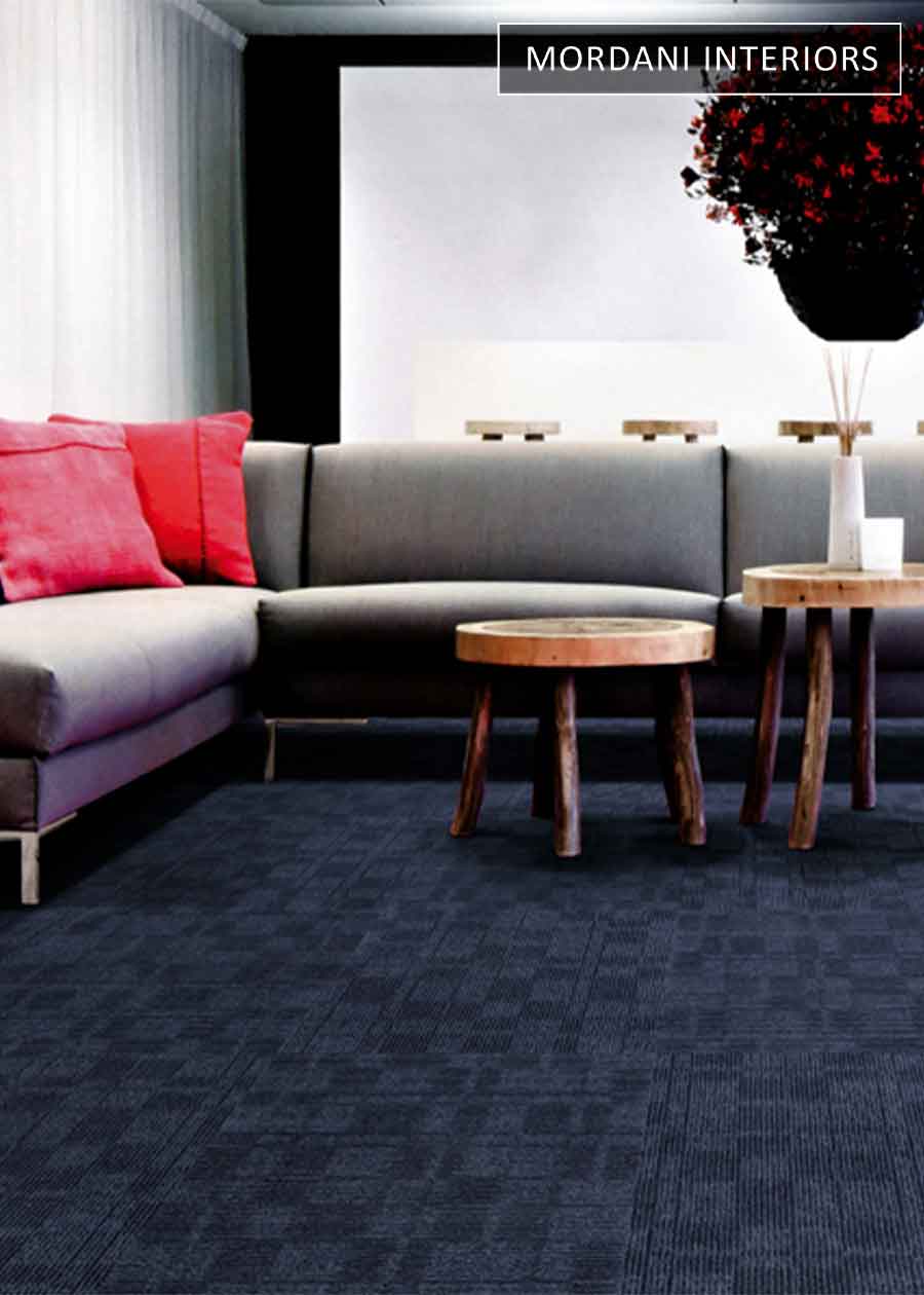 Dark Blue Mandate  Heritage Carpet Tiles