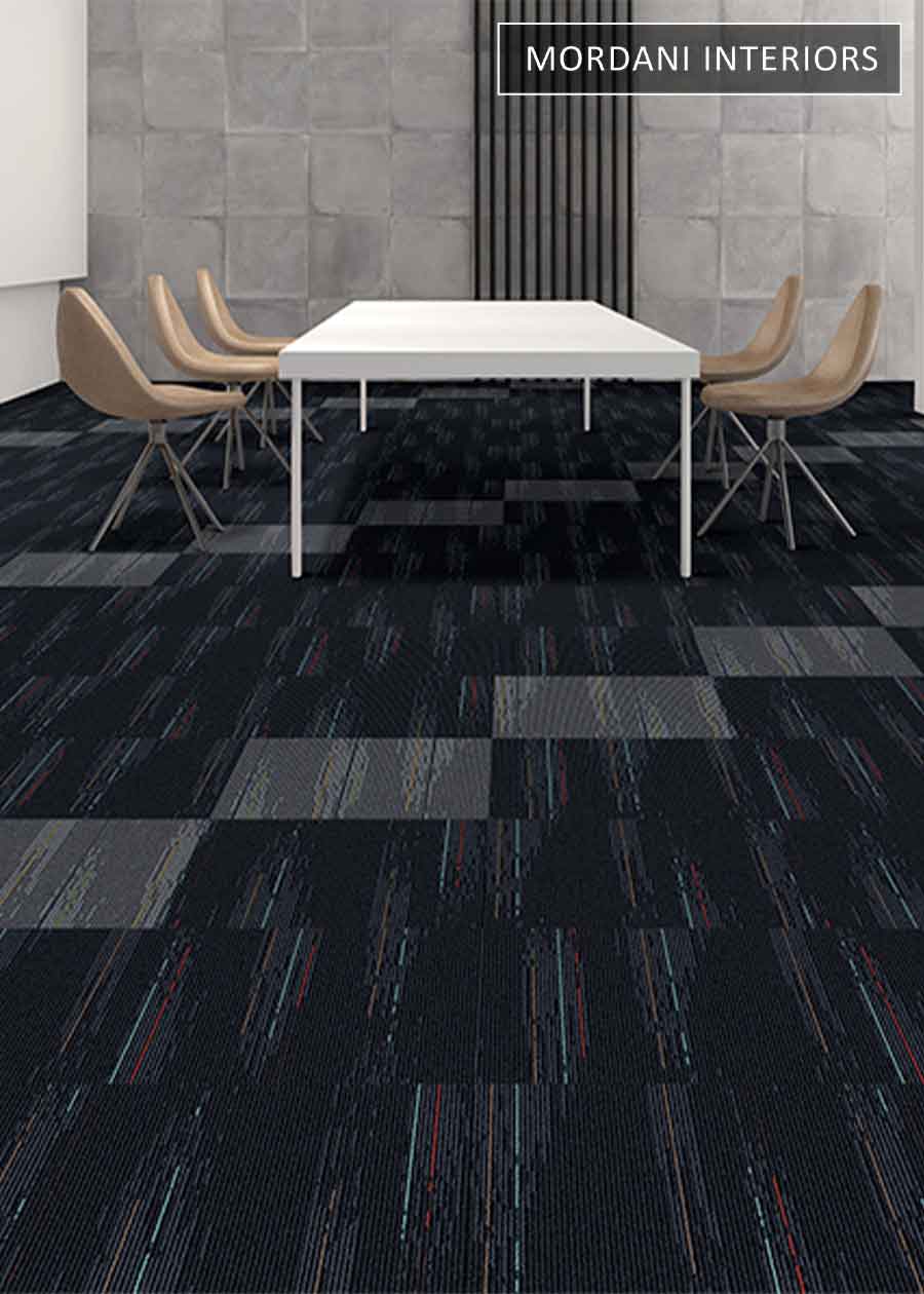 Dark Grey & Silver Grey Mandate  Heritage Carpet Tiles