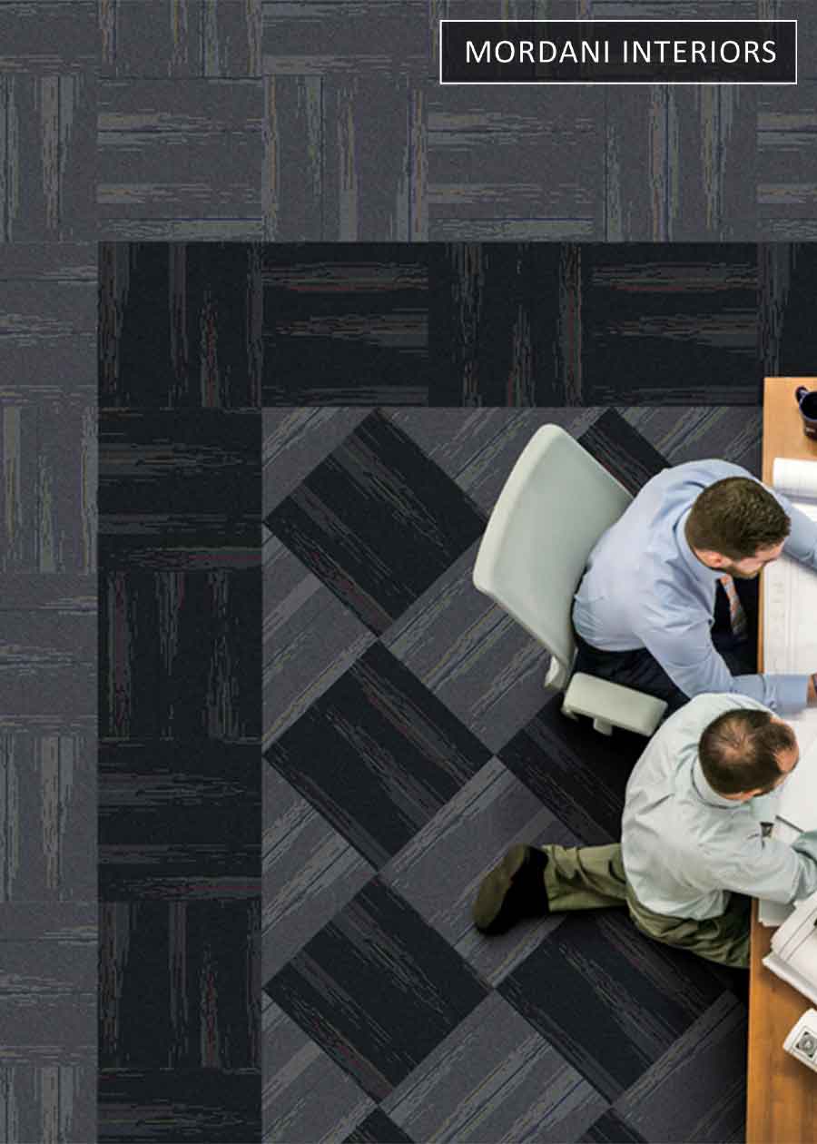 Silver Grey Black & Grey Mandate  Heritage Carpet Tiles