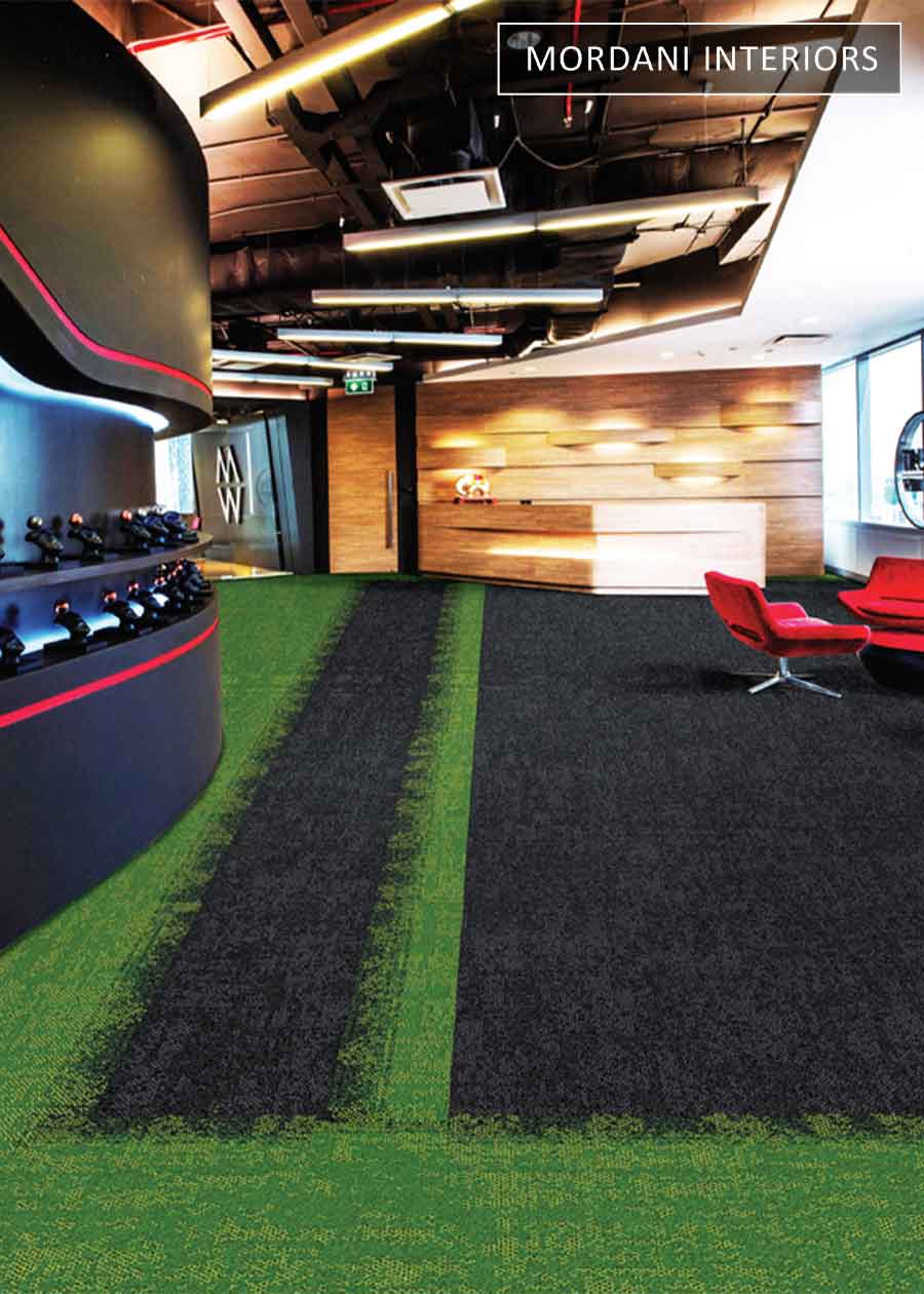 Green & Grey Mandate  Heritage Carpet Tiles