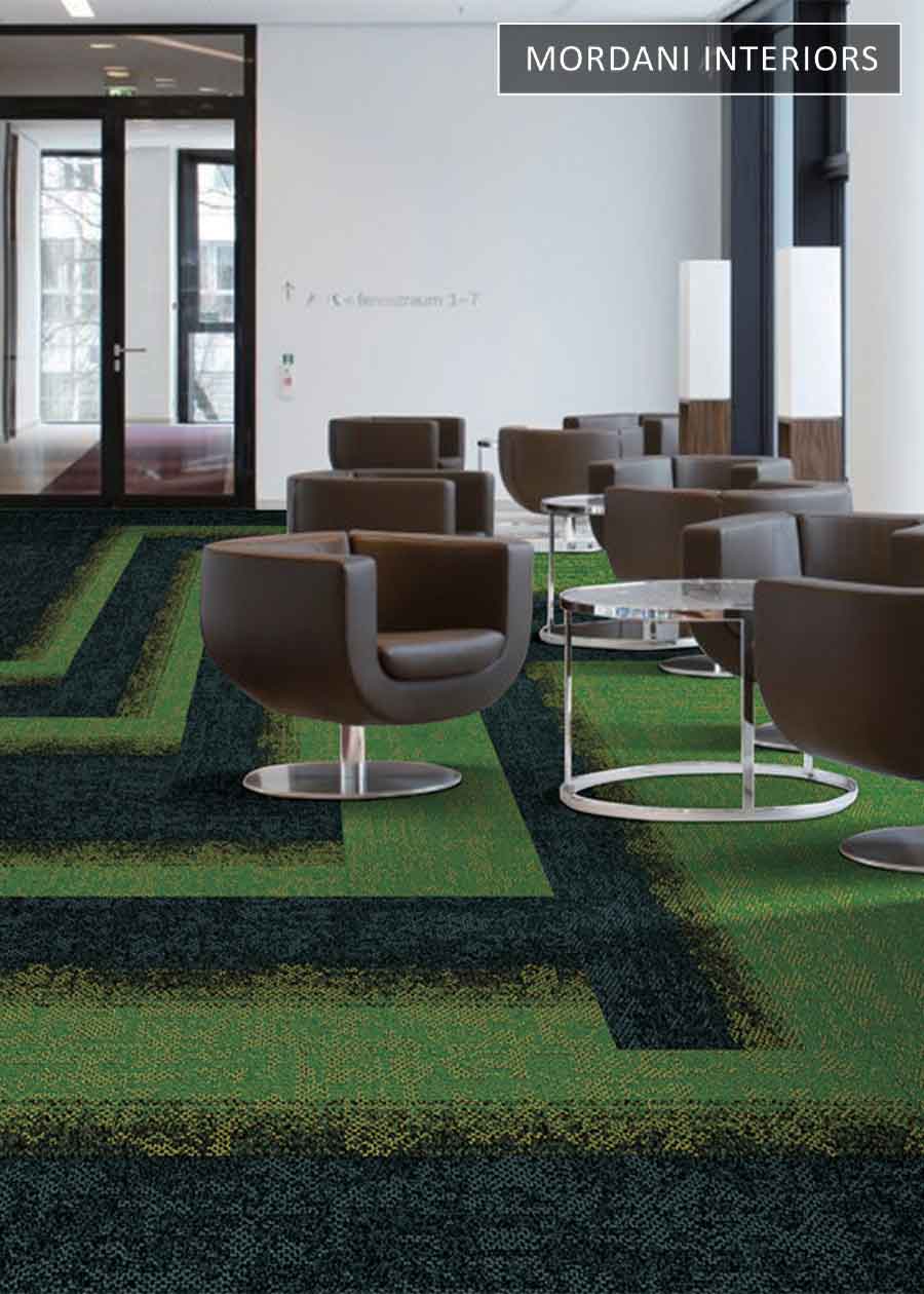 Black & Green Mandate  Heritage Carpet Tiles