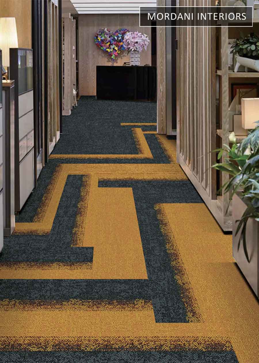 Black & Yellow Mandate  Heritage Carpet Tiles