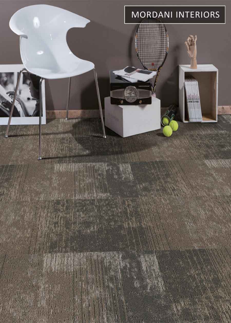 Cream, Dark Grey Mandate  Heritage Carpet Tiles