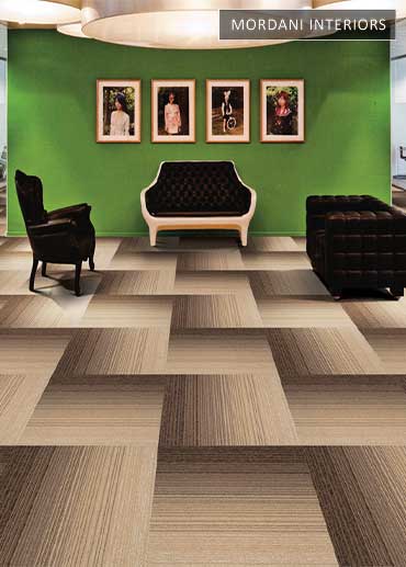 Cream & Dark Brown Melody Heritage Carpet Tiles