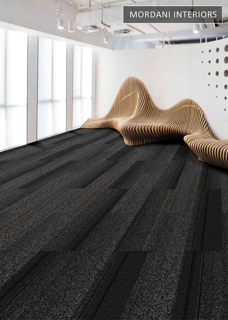 Black & Red Melody Heritage Carpet Tiles