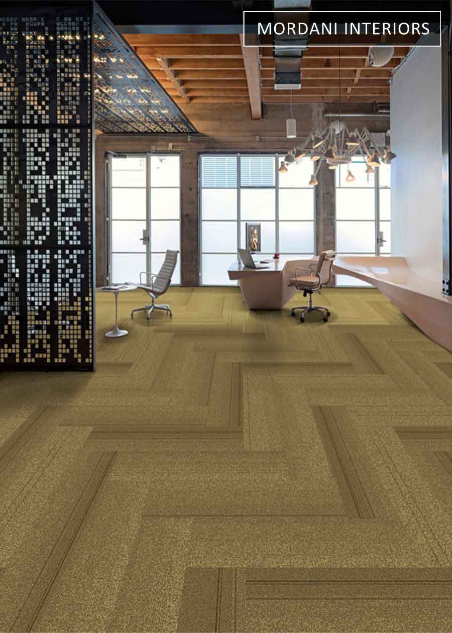 Cream & Pale Yellow  Melody Heritage Carpet Tiles