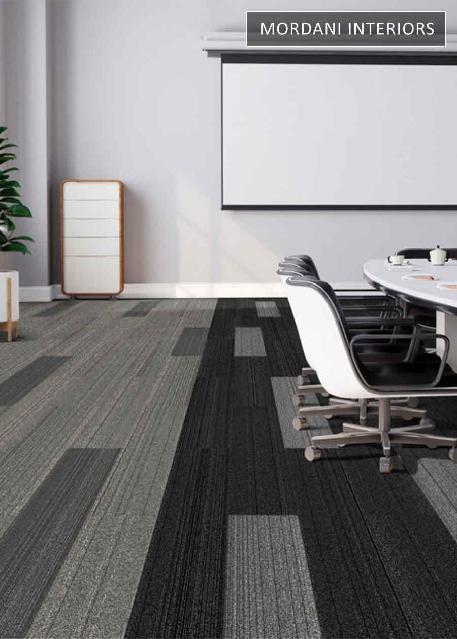 Black & Grey & Silver Grey Melody Heritage Carpet Tiles