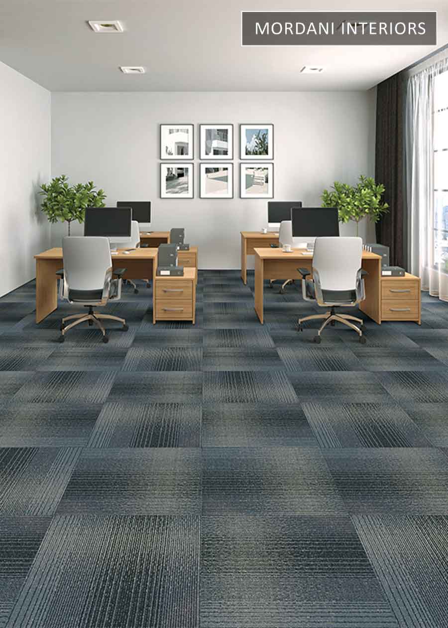 Blue & Silver Grey Topaz Heritage Carpet Tiles