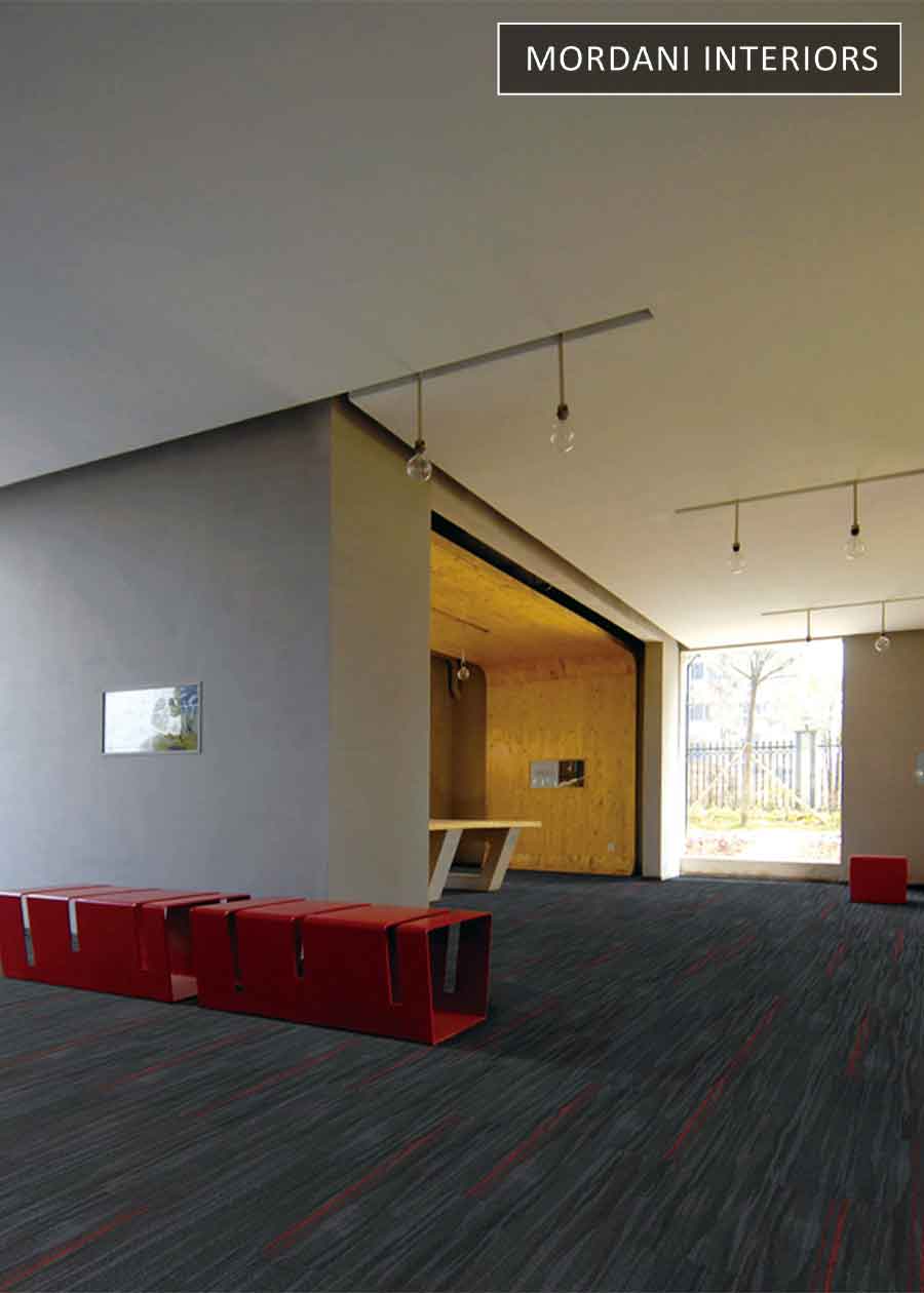 Dark Grey & Red Topaz Heritage Carpet Tiles