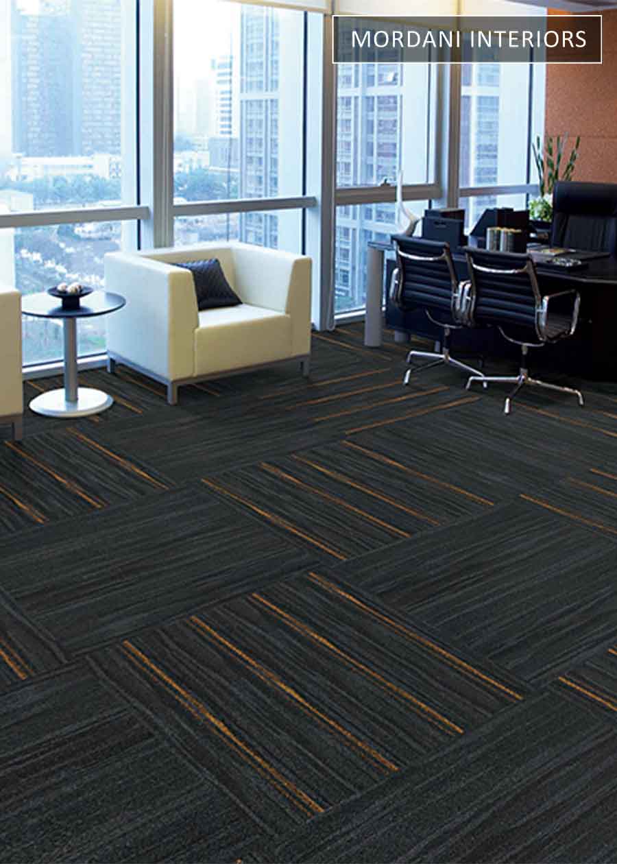 Dark Grey & Yellow Topaz Heritage Carpet Tiles