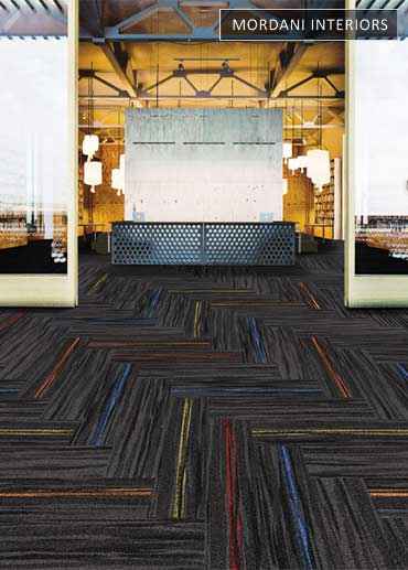 Dark Grey & Orange & Red Topaz Heritage Carpet Tiles