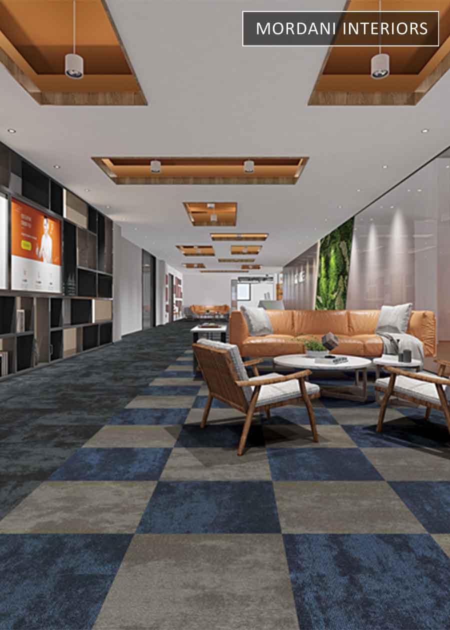 Black & Blue & Grey Topaz Heritage Carpet Tiles
