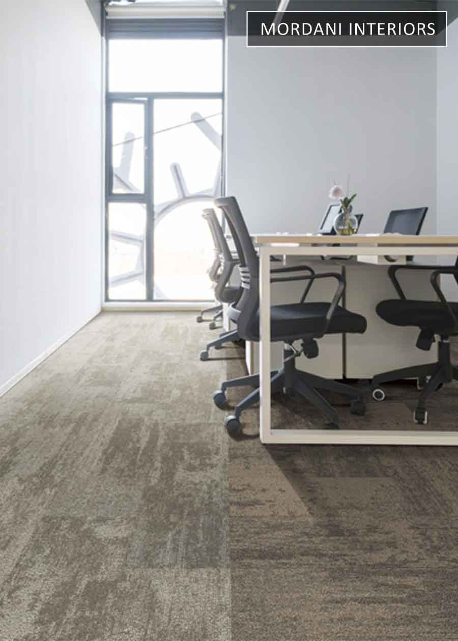 Cream & Grey Topaz Heritage Carpet Tiles