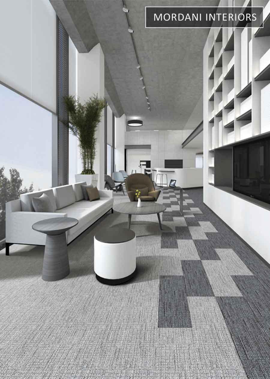 Dark Grey Black & Silver Grey Topaz Heritage Carpet Tiles