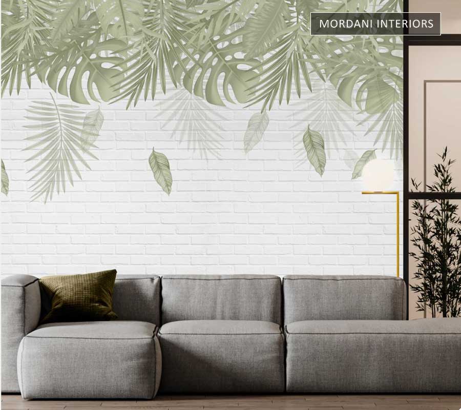 GREEN LEAVES TROPICAL WALL MURALS _ M