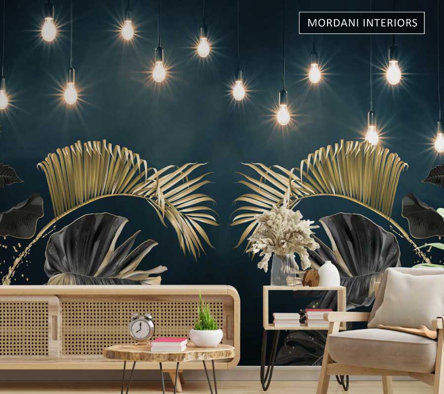 NODIC LIGHT BLUE WALLPAPER TROPICAL WALL MURALS _ M