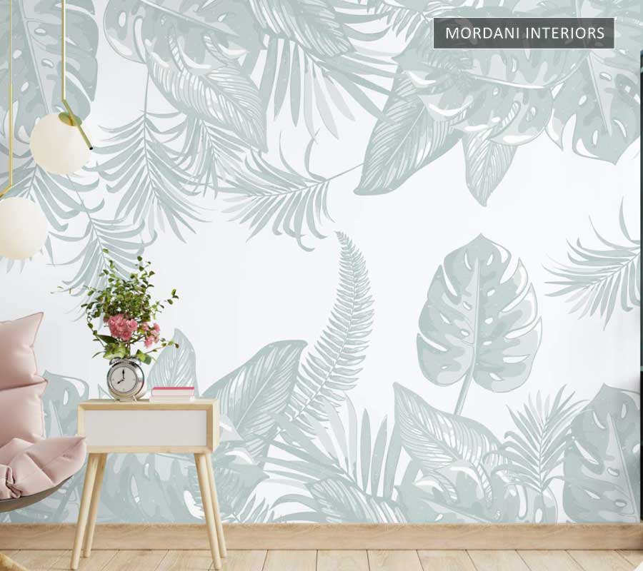 LEAF WALLPAPER TROIPCAL WALL MURALS _ M