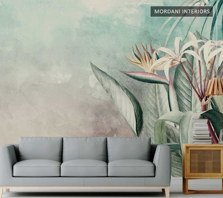 GREEN PLANTS DESIGN TROPICAL WALL MURALS _ M