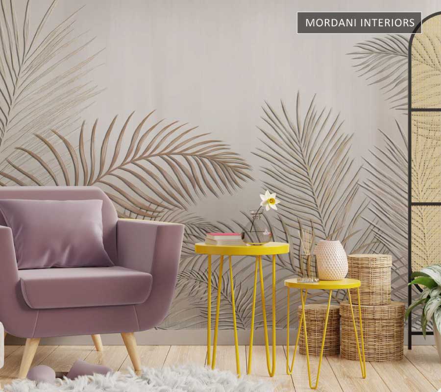 WOODCRAFT LEAVES TROPICAL WALL MURALS _ M