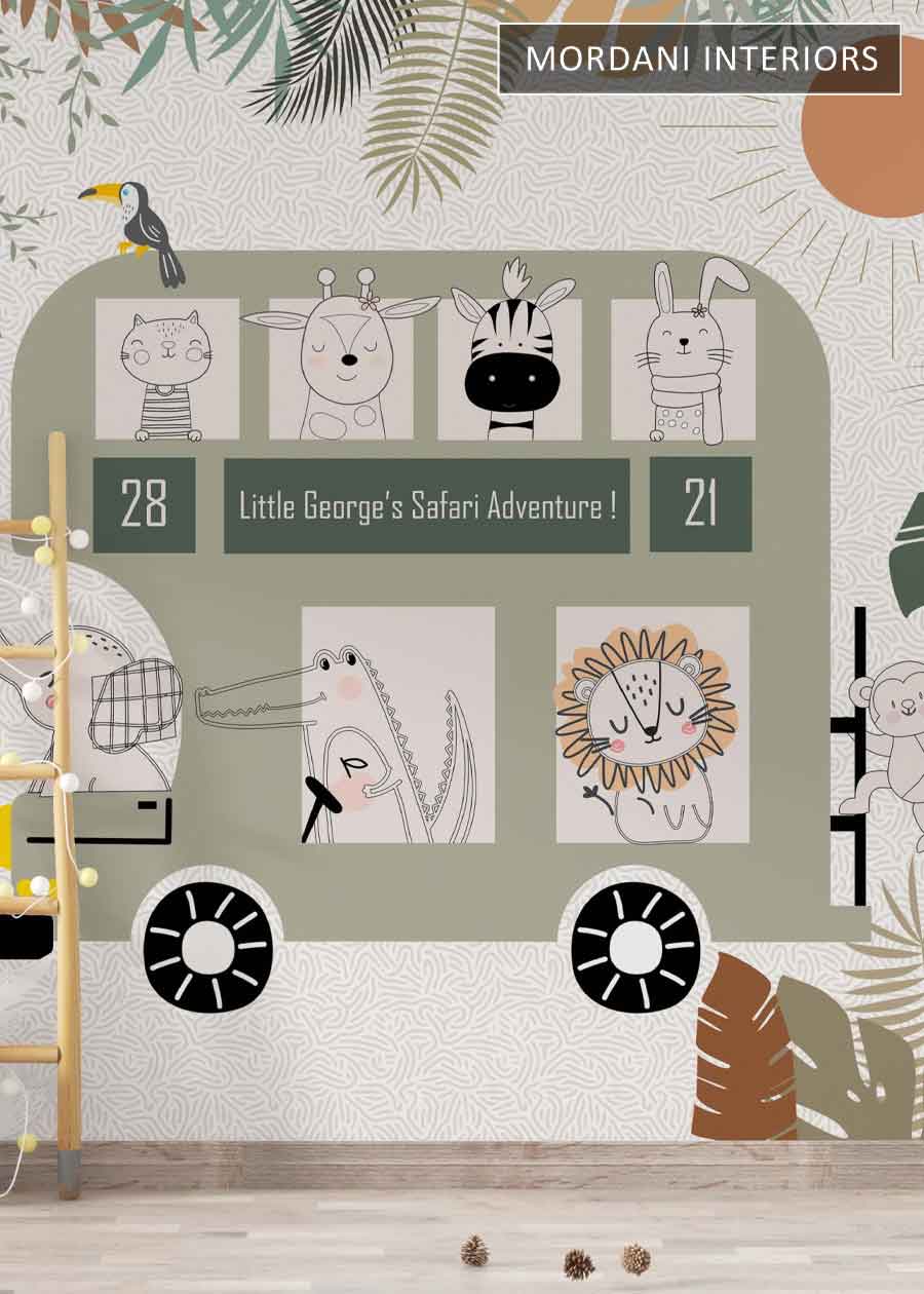 SAFARI ADVENTURE KIDS WALL MURALS _ D