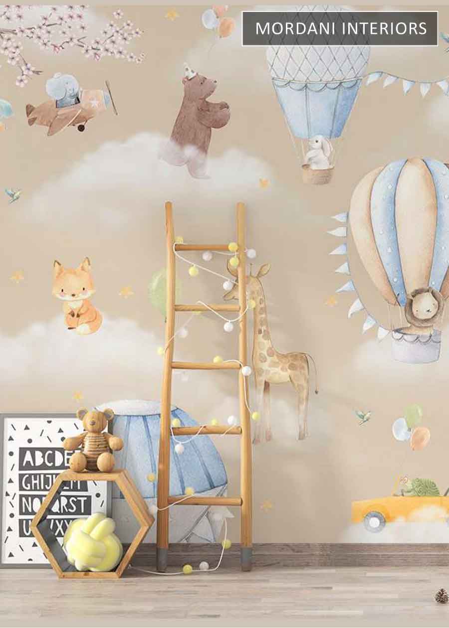 HOT AIR BALLOON KIDS WALL MURALS _ D