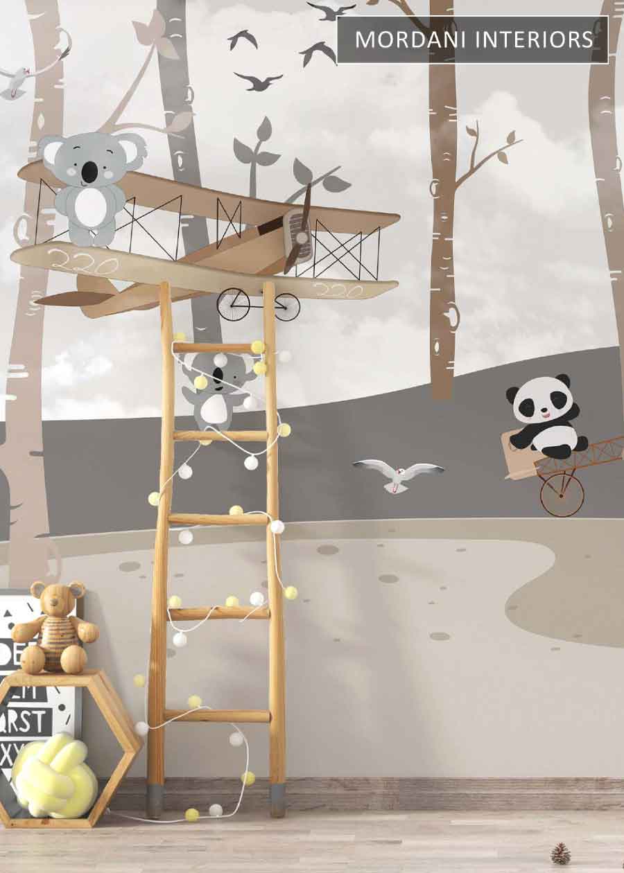 PLAYING PANDA KIDS WALL MURALS _ D