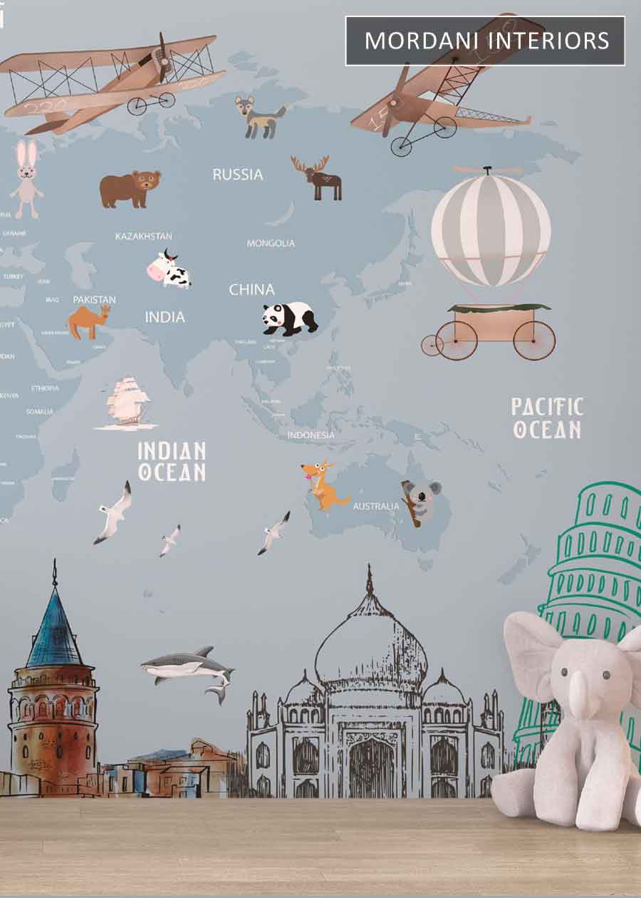 SPACE MAP KIDS WALL MURALS _ D