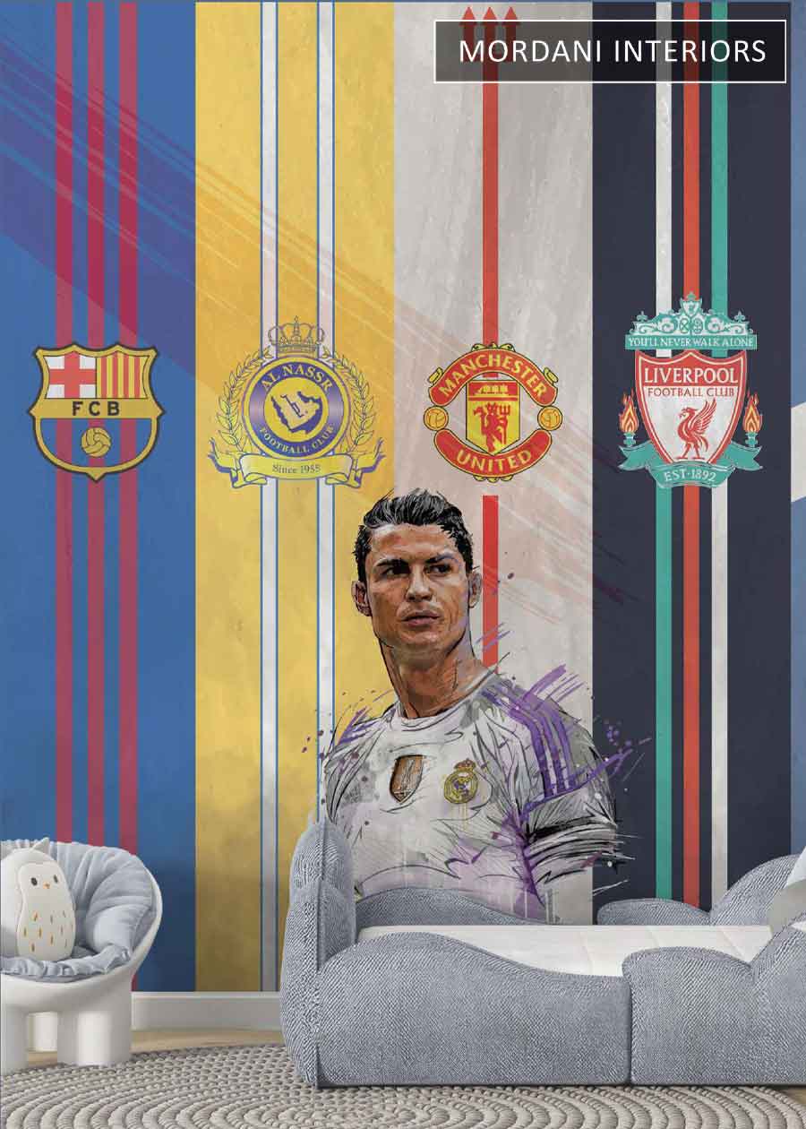 FOOTBALL CLUB KIDS WALL MURALS _ D