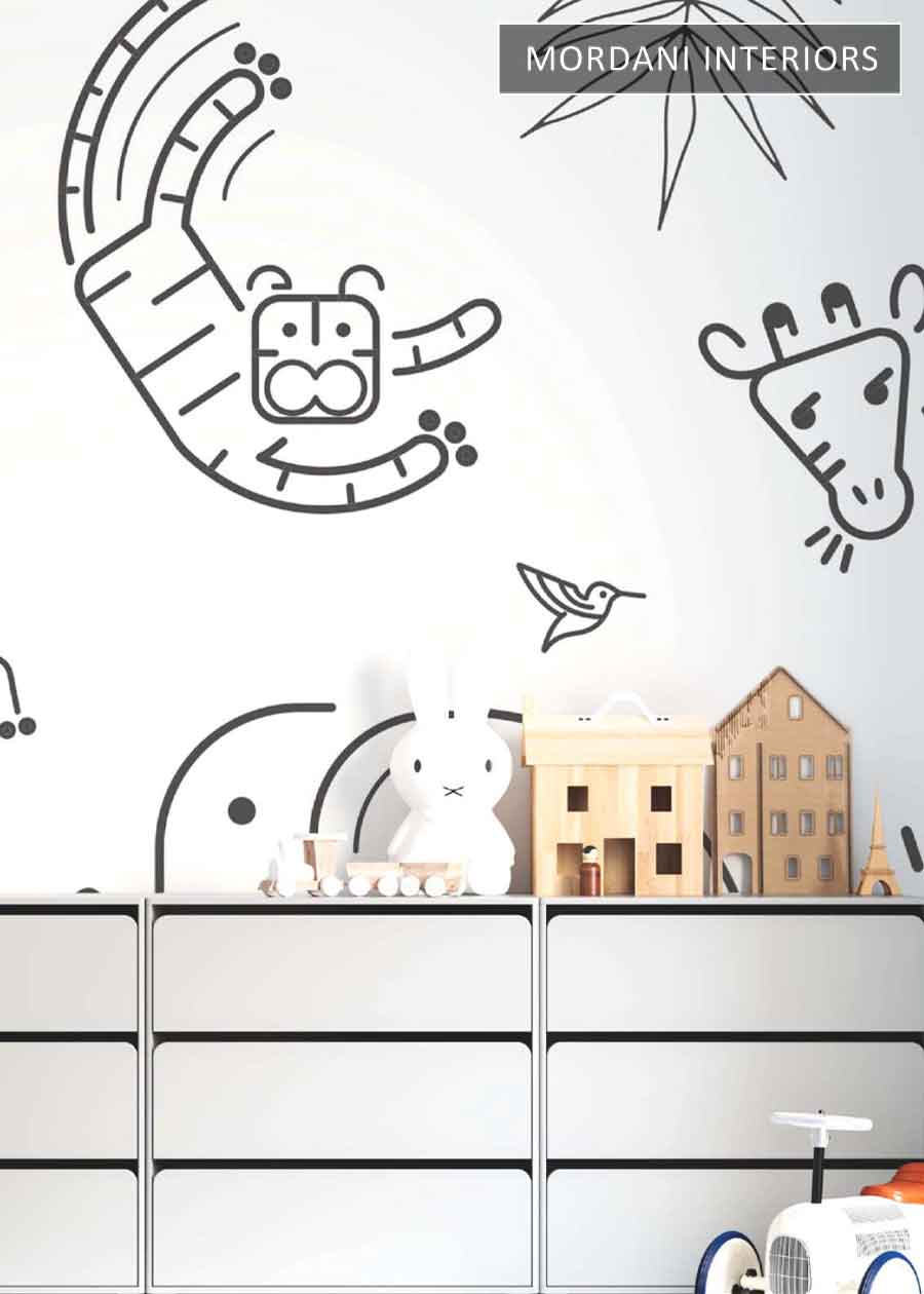 FUNKY ANIMALS KIDS WALL MURALS _ D
