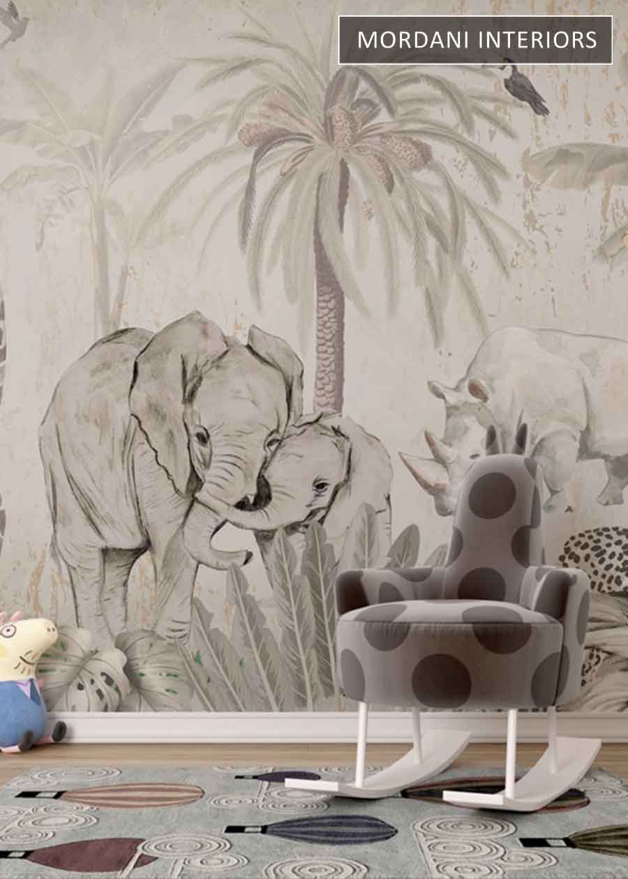 ELEPHANT WORLD KIDS WALL MURALS _ D
