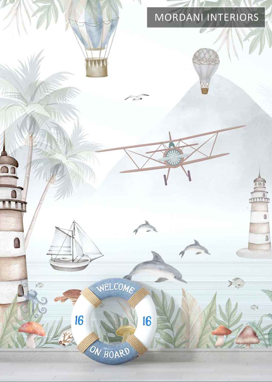 MOUNTAIN NAUTICAL WONDERLAND KIDS WALL MURALS _ D