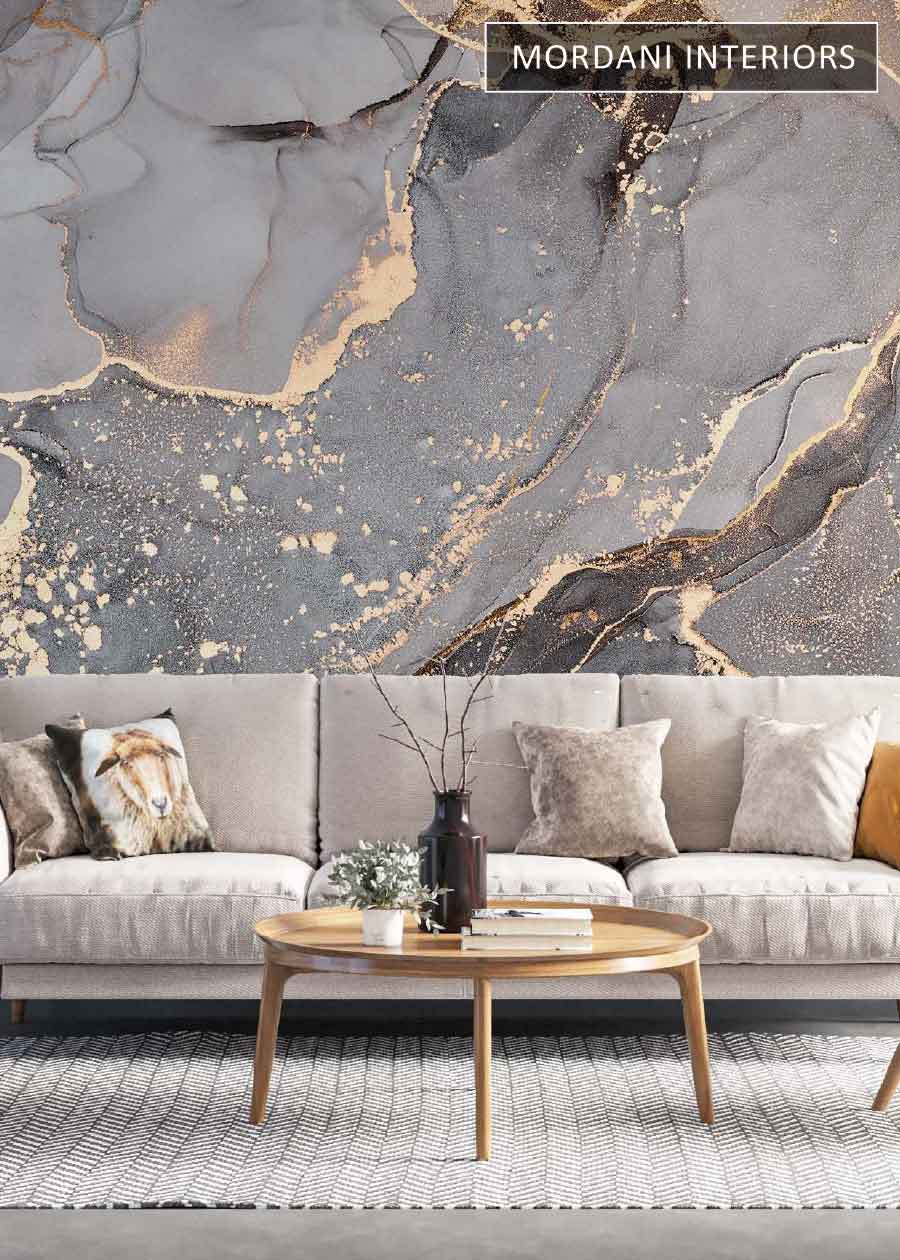 MARBLE EFFECT ABSTRACT WALL MURALS _ D