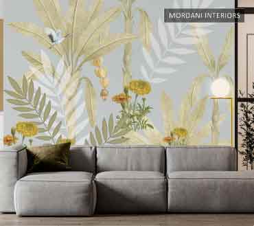 FLORAL LEAVES TROPICAL WALL MURALS _ M