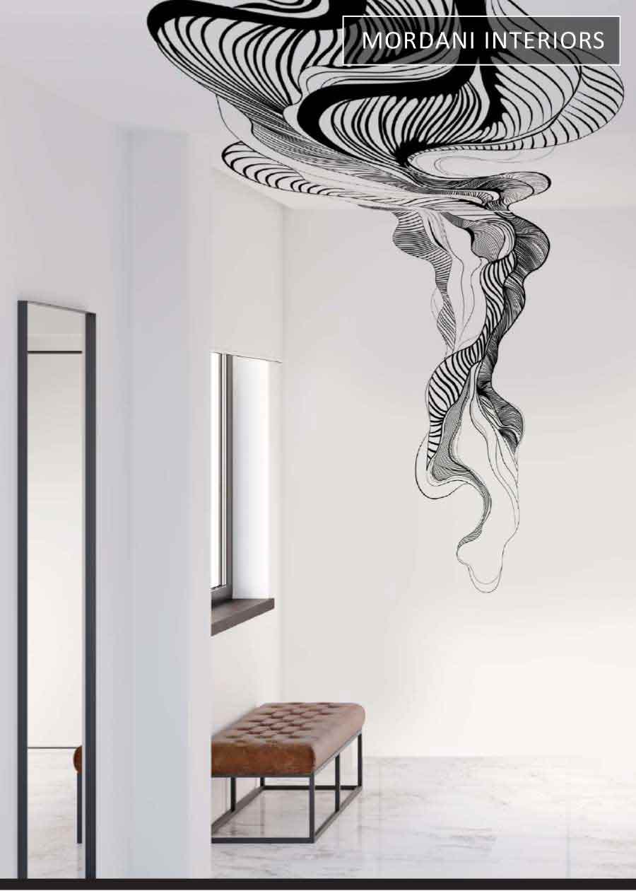 IIIUSIONARY WAVES ABSTRACT WALL MURALS _ D