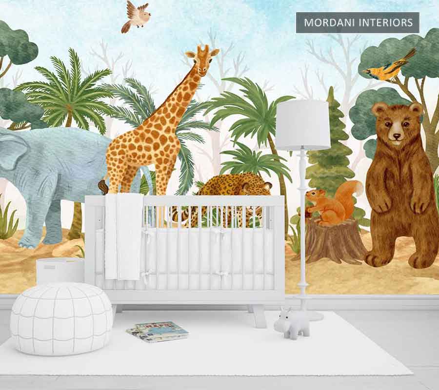 ANIMALS JUNGLE KIDS WALL MURALS _ E